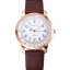 Replica Swiss Girard-Perregaux 1966 Automatic White Dial Gold Case Blue Numerals Brown Leather Strap