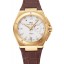Replica Swiss IWC Big Ingenieur 7-Day Power Reserve White Dial Gold Case Brown Leather Bracelet 1453923