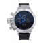 Replica U-Boat Italo Fontana Black Carbon Dial Blue Hour Marks Stainless Steel Case Rubber Bracelet 622708