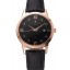 Replica Vacheron Constantin Patrimony Chronometre Royal Black Dial Rose Gold Case Black Leather Strap