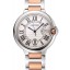 Swiss Ballon Blue De Cartier Steel Case White Dial Roman Numerals Two Tone Bracelet 622646