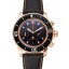 Swiss Blancpain Air Command Monaco YS Black Dial Rose Gold Case Black Leather Strap