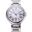 Swiss Cartier Ballon Bleu de Cartier White Dial Roman Numerals Stainless Steel Bracelet 622555