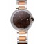 Swiss Cartier Ballon Bleu Diamond Case Brown Dial Two Tone Bracelet 622674