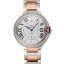 Swiss Cartier Ballon Bleu Two Timezone White Dial Diamond Case Rose Gold And Silver Bracelet 1453874