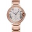 Swiss Cartier Ballon Bleu Two Timezone White Dial Diamond Case Rose Gold Bracelet 1453870
