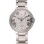 Swiss Cartier Ballon Bleu Two Timezone White Dial Diamond Case Stainless Steel Bracelet 1453878