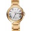 Swiss Cartier Ballon Bleu Two Timezone White Dial Gold Case Gold Bracelet 1453873