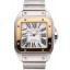 Swiss Cartier Santos De Cartier Galbee Yellow Gold and Steel Case Steel Bracelet 622643
