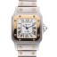 Swiss Cartier Santos De Cartier Galbeee Yellow Gold and Steel Case Steel Bracelet Small 622644