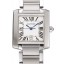 Swiss Cartier Tank Francaise Steel Case White Dial Roman Numerals Stainless Steel Bracelet 622649