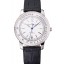 Swiss Girard-Perregaux 1966 Automatic White Dial Silver Diamond Case Black Leather Strap