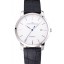 Swiss Girard-Perregaux 1966 White Dial Silver Case Black Leather Strap