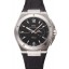 Swiss IWC Big Ingenieur 7-Day Power Reserve Black Dial Silver Case Black Leather Bracelet 1453925