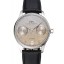 Swiss IWC Portuguese Grey Dial Silver Case Black Leather Bracelet 1453907
