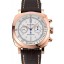 Swiss Panerai Radiomir 1940 Chronograph White Dial Rose Gold Case Brown Leather Strap