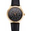 Swiss Patek Philippe Multi-Scale Chronograph Black Dial Gold Case Black Leather Strap