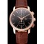 Swiss Vacheron Constantin Patrimony Traditionnelle Chronograph Black Dial Diamond Bezel Rose Gold Case Brown Leather Strap 1453765