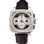 Tag Heuer Monaco Black Perforated Leather Strap White Dial 80306