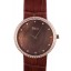Top Replica La D de Dior Brown Leather Strap with Brown Dial 621511