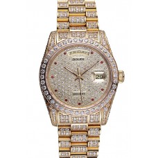Best Swiss Rolex Day-Date Diamonds Yellow Gold-srl185 621615
