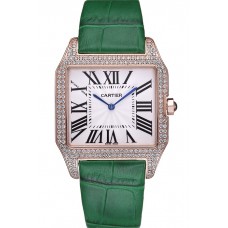 Cartier Santos 100 Diamond Rose Gold Bezel 621930