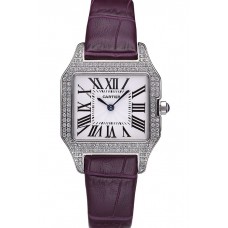Cartier Santos 100 Diamond Silver Bezel 621911