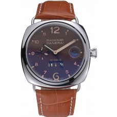Cheap Panerai Radiomir Stainless Steel Bezel Cognac Leather Bracelet 622327