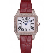 Copy High Quality Cartier Santos 100 Diamond Rose Gold Bezel 621917