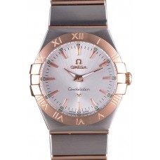 Fake Omega Constellation Rose Gold Bezel Two Tone Band som101 621481