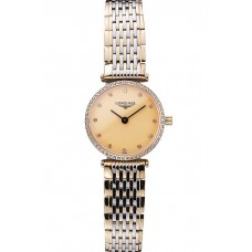 Imitation Longines La Grande Classique Champagne Dial Two Tone Bracelet Femme 622137