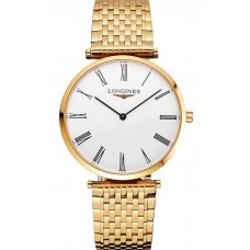 Imitation Top Swiss Longines Grande Classique White Dial Roman Numerals Gold Case And Bracelet