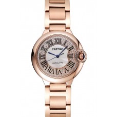 Knockoff Swiss Cartier Ballon Bleu 40 MM Diamond Dial Rose Gold Bracelet 1453883