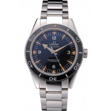 Knockoff Swiss Omega Seamaster Black Dial Stainless Steel Case And Bracelet 622843