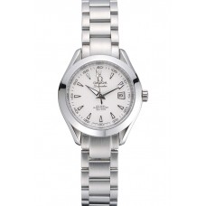 Omega Seamaster Aqua Terra White Dial Stainless Steel Bracelet Ladies 622446