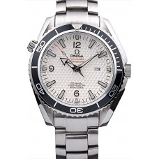 Omega Seamaster Planet Ocean Co-axial Black Case White Dial