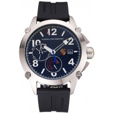 Porsche Design Indicator Black Dial Stainless Steel Case Black Rubber Strap