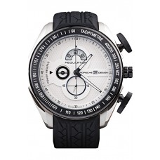 Porsche Regulator Power Reserve Black Case White Dial