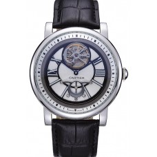 Replica Cartier Rotonde Flying Tourbillon White Dial 621945