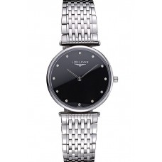 Replica Longines La Grande Classique Stainless Steel Black Dial Diamond Markers Homme 622111