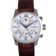 Replica Luxury Montblanc Flyback Brown Leather Band 621626