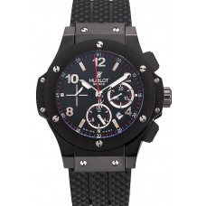 Replica Swiss Hublot Big Bang Black Dial Black Case Black Rubber Bracelet 1453901